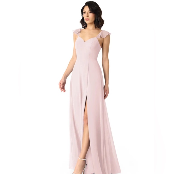 Azazie Dresses & Skirts - AZAZIE EVERETT
Blushing Pink A-Line V-neck Ruched Chiffon Dress BLUSH PINK